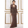 High Neck Keyhole Thigh Split Maxi Dress Bronze / 4