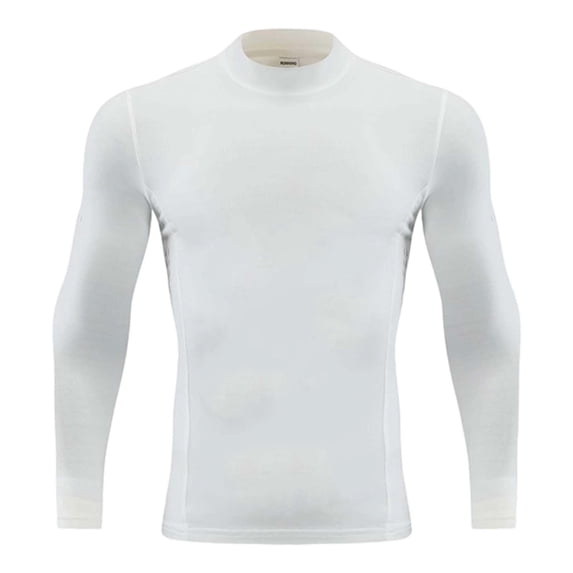 High Neck Long Sleeve Compression Athletic Shirt For Boys Stretch Training Tee Workout Top
