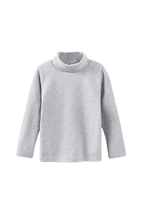 High Neck Long Sleeve Sweater For Boys Kids Baby Toddler Turtleneck Pullover T Shirts Tops Spring Basic Soft Clothes