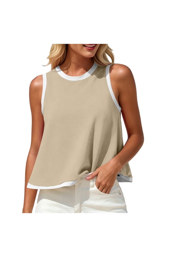 High Neck Tank Top for Women Sleeveless Ribbed Y2k Clothes Basic Shirts Going Out Outfits Spring Summer Tops 2026