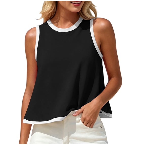 High Neck Tank Top for Women Sleeveless Ribbed Y2k Clothes Basic Shirts Going Out Outfits Spring Summer Tops 2026