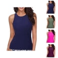 thumbnail image 1 of High Neck Tankini Top for Women Athletic Bathing Suit Top Tank Top Style Swimsuit Top Performance Swimwear Top, 1 of 5
