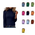 thumbnail image 1 of High Neck Turtleneck Sweater for Women – Long Sleeve Slim Fit Knitted Pullover, Soft Warm Lightweight Stretchy Casual Winter Fall Top, 1 of 7
