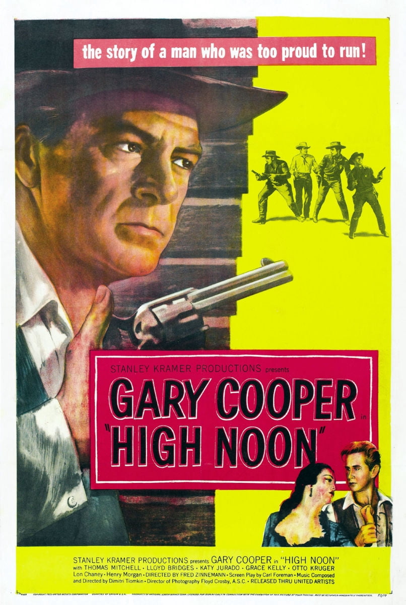 High Noon Movie poster Metal Sign 8inx 12in Metal Art Print 8x12 Square ...