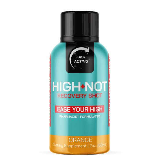 High Not Orange Flavored Recovery Shot | Rapid Relief for Intense THc Effects | Ease Your High