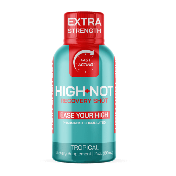 High-Not Tropical Flavored Recovery Shot - Extra Strength | Rapid Relief for Intense THC Effects