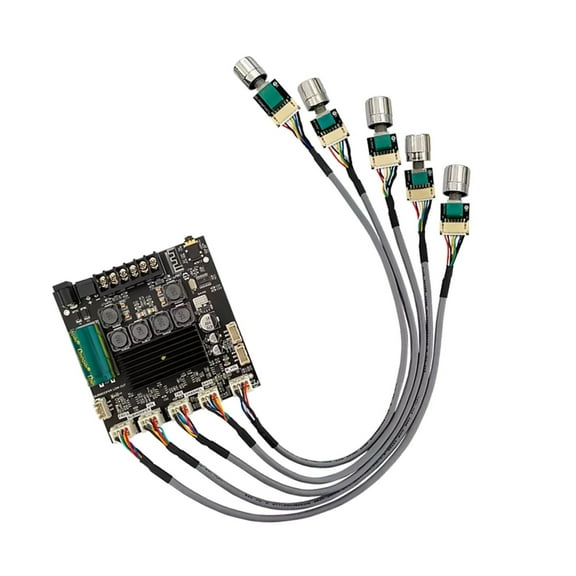 High-Output 2.1 Channel Bluetooth Amplifier ZK-TB21F for Party Speakers Adjustable Potentiometers & Short-Circuit Protection