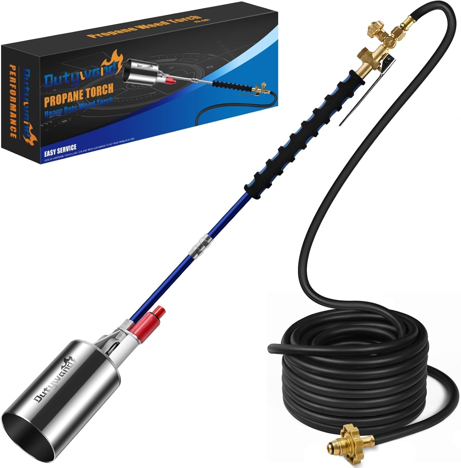 2025 Propane Torch Weed Burner Kit - High Output, With Push Button Igniter & 1.2m Hose For Garden & Driveway