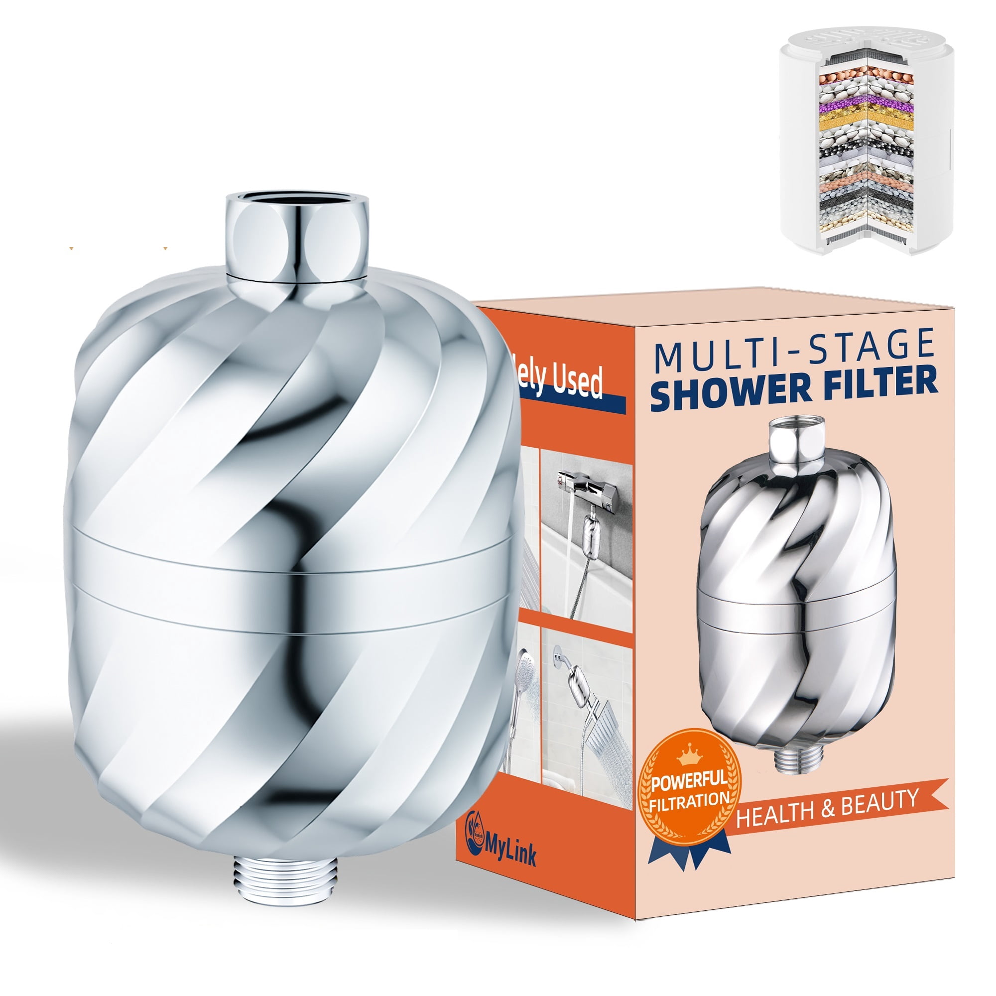 Female Skin Rust High-Output Shower Filter- 99% Removal of Chlorine, Rust, Impurities ...
