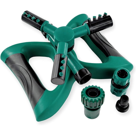Sprinkler for Yard, Adjustable Rotating Water Sprinkler, Lawn and Yard Sprinklers, Green