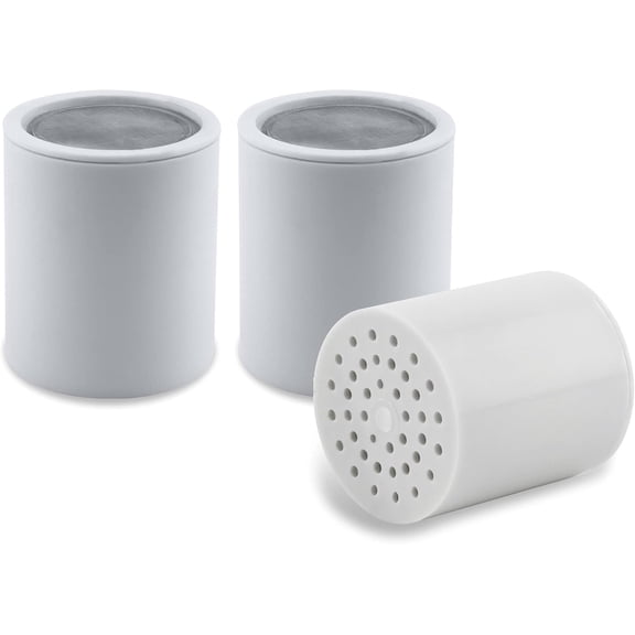 High Output Shower Filter Replacement - Reduces & Chlorine, Restores pH , Glowing , Nails & Shimmering Hair - 3- (SFC100)