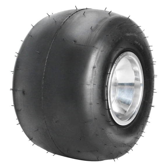 High Performace Go Kart Tire and Rim, 11x7.10-5 Go Kart Rear Wheel and Tire Fit Bolt Pattern 48mm w/ 3 Holes for Go Kart, Drift Trike, Buggy and Racing Cart, Slip Tread, Aluminum Alloy Rim (1)