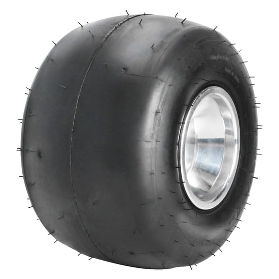 High Performace Go Kart Tire and Rim, 11x7.10-5 Go Kart Rear Wheel and Tire Fit Bolt Pattern 48mm w/ 3 Holes for Go Kart, Drift Trike, Buggy and Racing Cart, Slip Tread, Aluminum Alloy Rim (1)