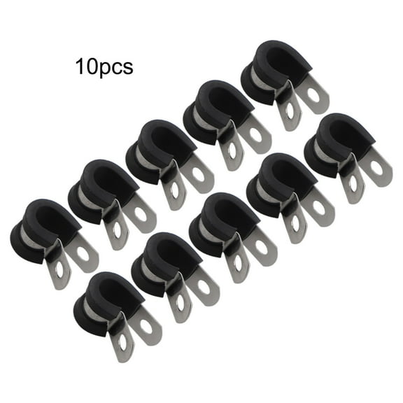 High Performance 10Pcs Rubber Lined Hose Clamps Made Of Stainless Steel