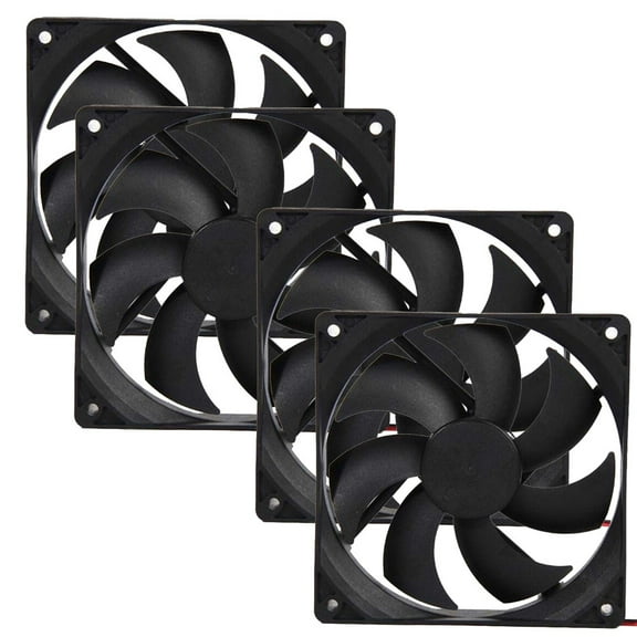 High Performance 12V Brushless System 4-Pin PWM 120mm x 25mm PC Fans with 1800 Speed for Optimal Airflow 4PCS