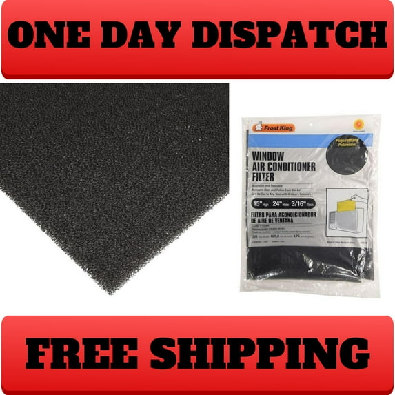 High-Performance 15x24 Inch Foam Filter for Window AC Units - Easy to Cut, Washable, and Reusable