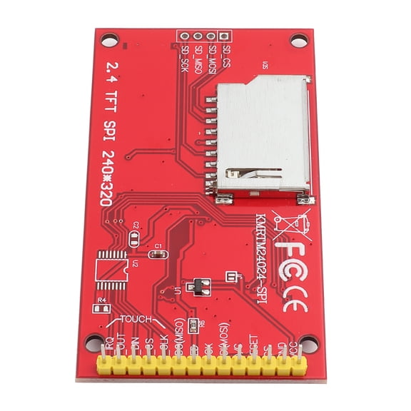 High-Performance 2.4 Inch (6.1 cm) 240x320 Resolution SPI LCD Serial Port Display Module with ILI9341 Driver Built-in Memory Card Socket and PCB Plate for Advanced Electronic Projects