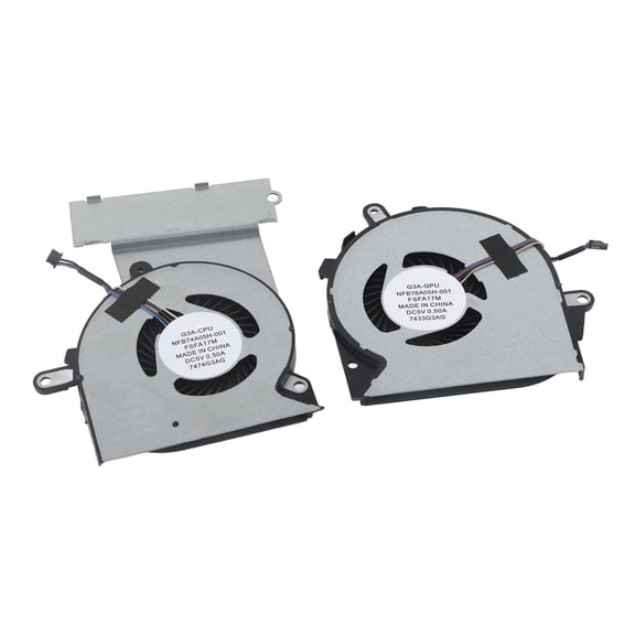 High Performance 4-Pin Laptop CPU Cooling Fan Pack of 2 Replacement Computer Case Cooler for HP OMEN 15-ce 17-an Series Notebooks - Dual Ventilators 7.5 x 4.3 in / 19 x 11 cm