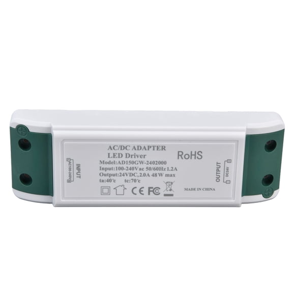 High,Performance 48W LED Transformer, 24V DC, 2A, Protects Lights  Extends Lifespan, Safe  Reliable