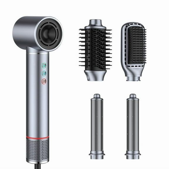 High-Performance 5-in-1 Hot Air Styling System, Complete Hair Dryer Brush Kit with Interchangeable Airflow Curlers, Volumizing & Smoothing Brushes, Ionic Technology for Frizz-Free Salon Blowouts