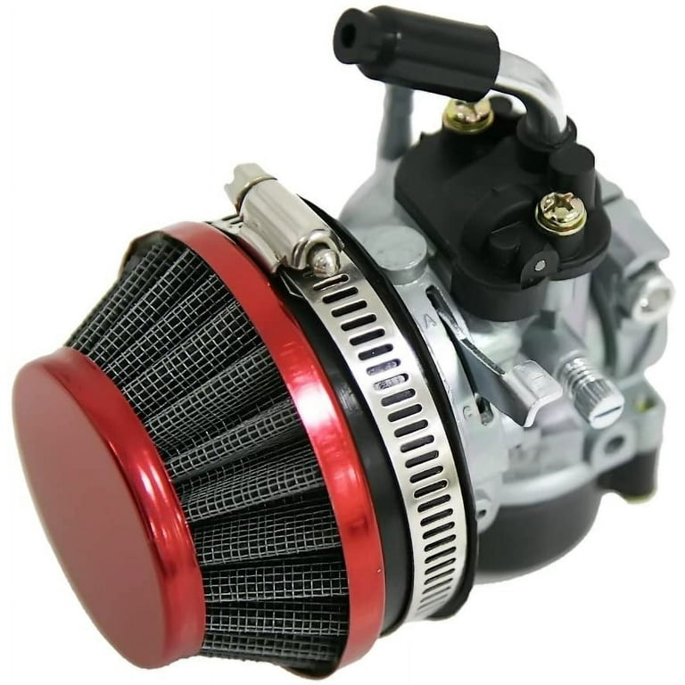 High Performance 60mm Red Air Filter Carburetor For 49cc 60cc 80cc Motor Motorized Bike