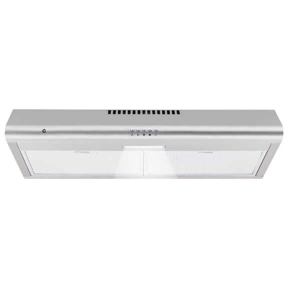 High-Performance 750 CFM Stainless Steel Under Cabinet Range Hood - 30 Inch, 3-Speed, Ducted/Ductless Kitchen Vent Hood, LED Light, Low Noise, Easy Installation - Ideal for Stove Ventilation