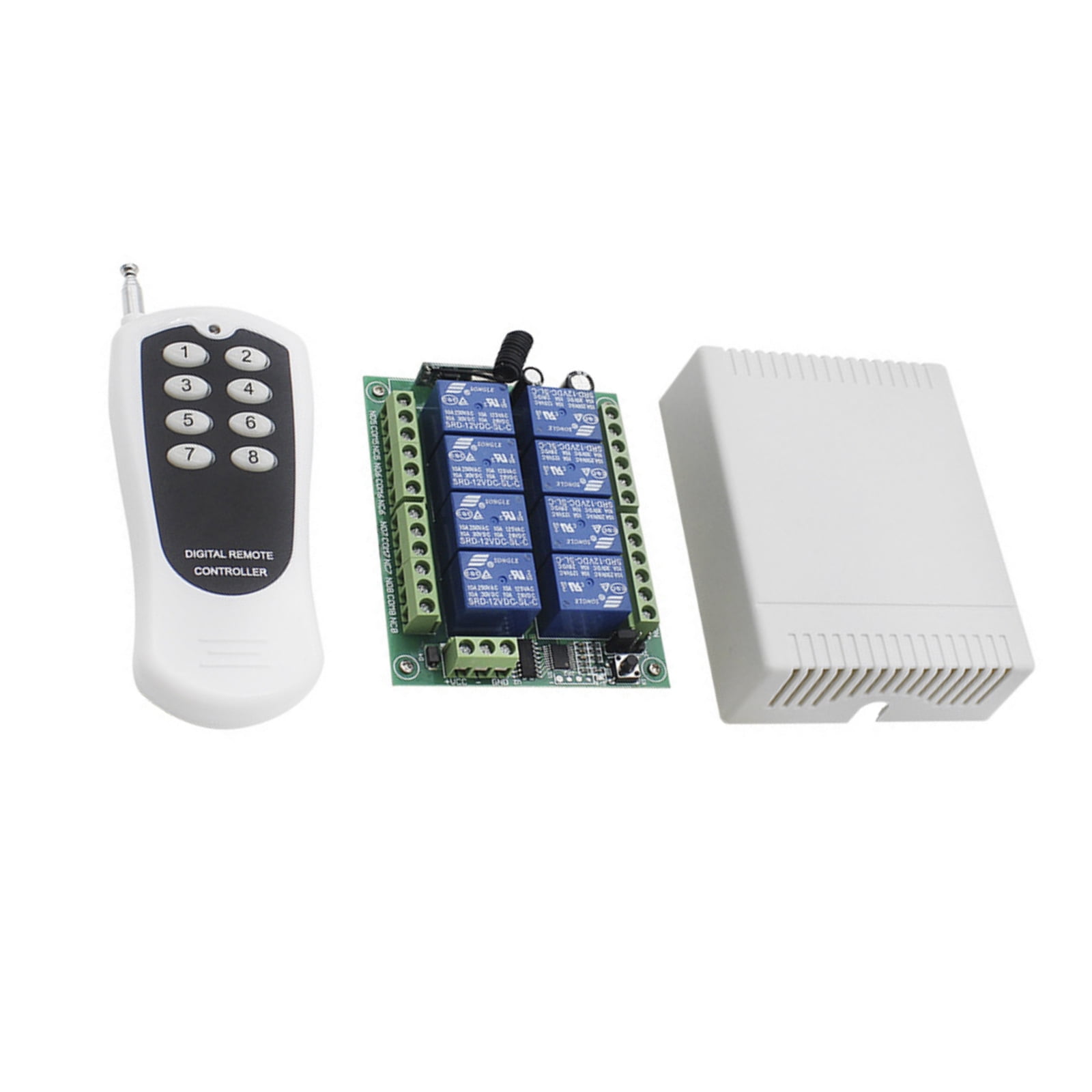 High-Performance 8-Channel Wireless Switch for Relays 12V, 433MHz, Receiver and Transmitter