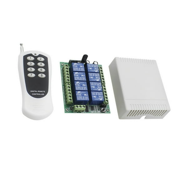 High-Performance 8-Channel Wireless Switch for Relays 12V, 433MHz, Receiver and Transmitter