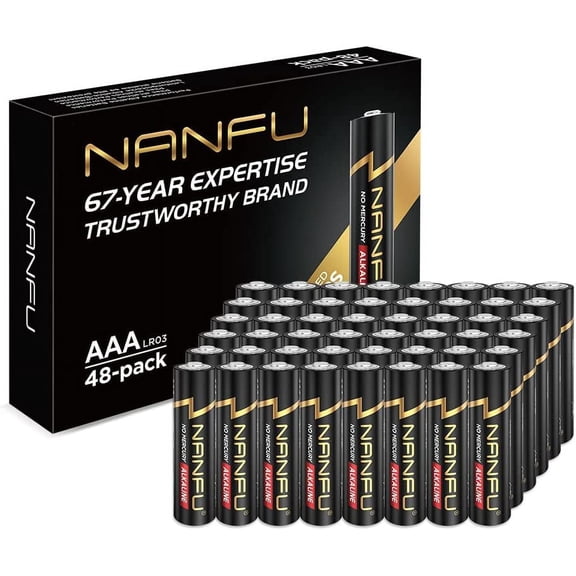 High Performance AAA Alkaline Batteries 48 Count Long Lasting for Household Devices