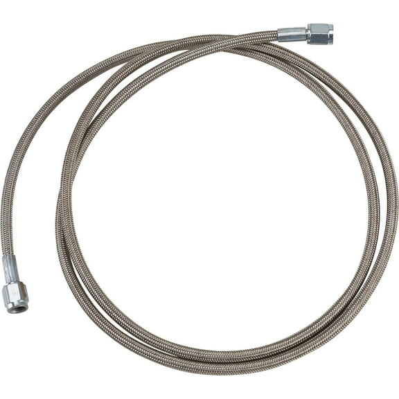 High-Performance Braided Stainless AN3 Brake Line - 60 Inch Length - Universal Fit - Straight Fittings - PTFE Inner Hose - Zinc Plated Steel Ends - Durable and Flexible