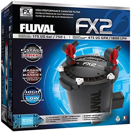 High Performance Canister Aquarium Filter - Multi-Stage Filtration, Built-in Powered Water Change System, and Basket-in-Basket Tray Design