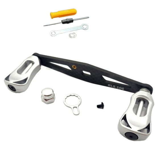 High Performance Carbon Fiber Baitcast Reel Rocker Handle For For Shimano 16G Blue Left-Hand Fangkenuo