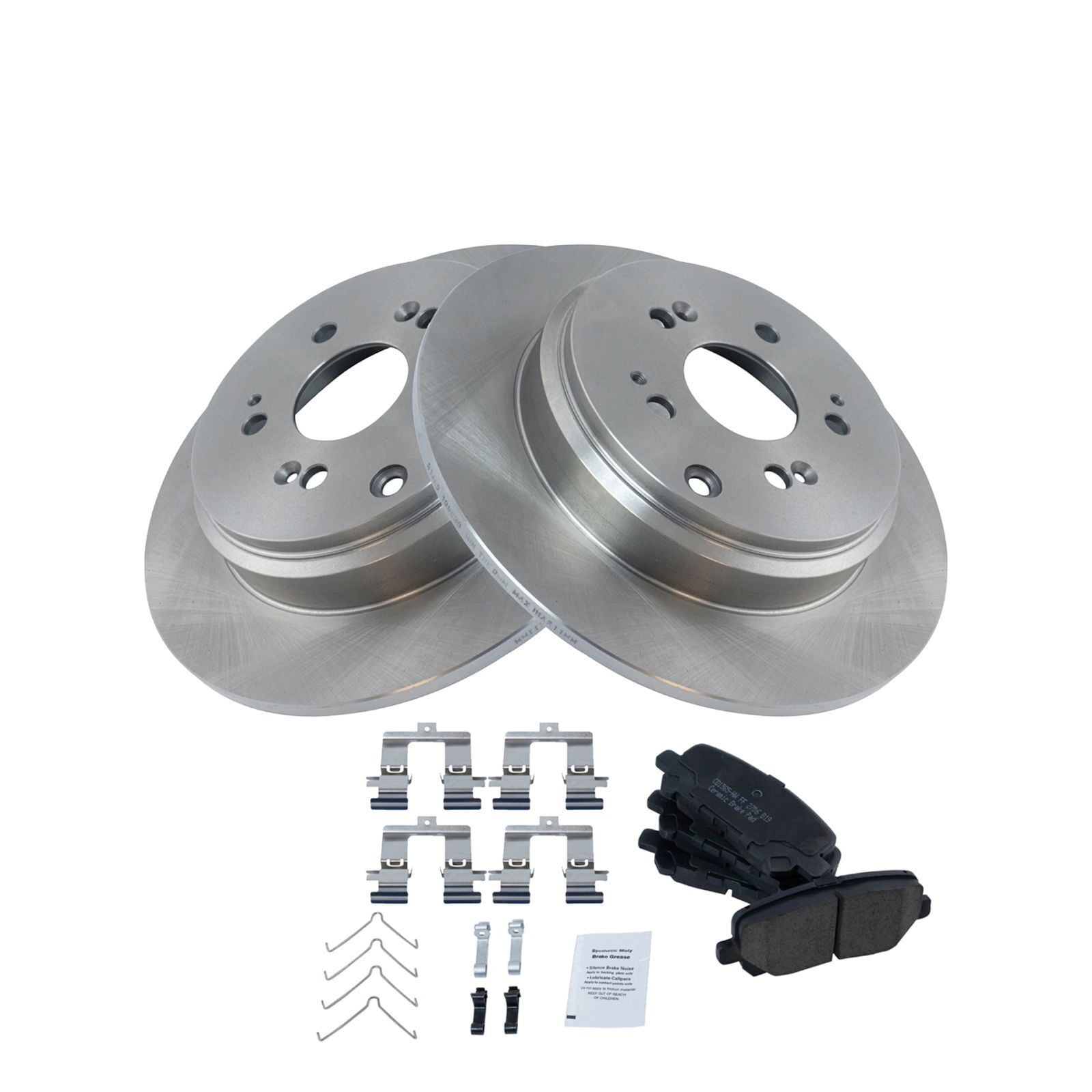 Kit Premium De Pastillas Y Discos De Freno Cerámicos Para Hyundai Sonata, Kia Optima, Sportage | Juego Completo Trasero