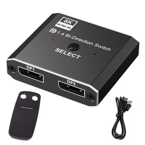 High-Performance DP 1.4 Switcher 8K@30Hz, 4K@120Hz, 1080P@240Hz, Bi-Directional Switching for Multi-Display Flexibility