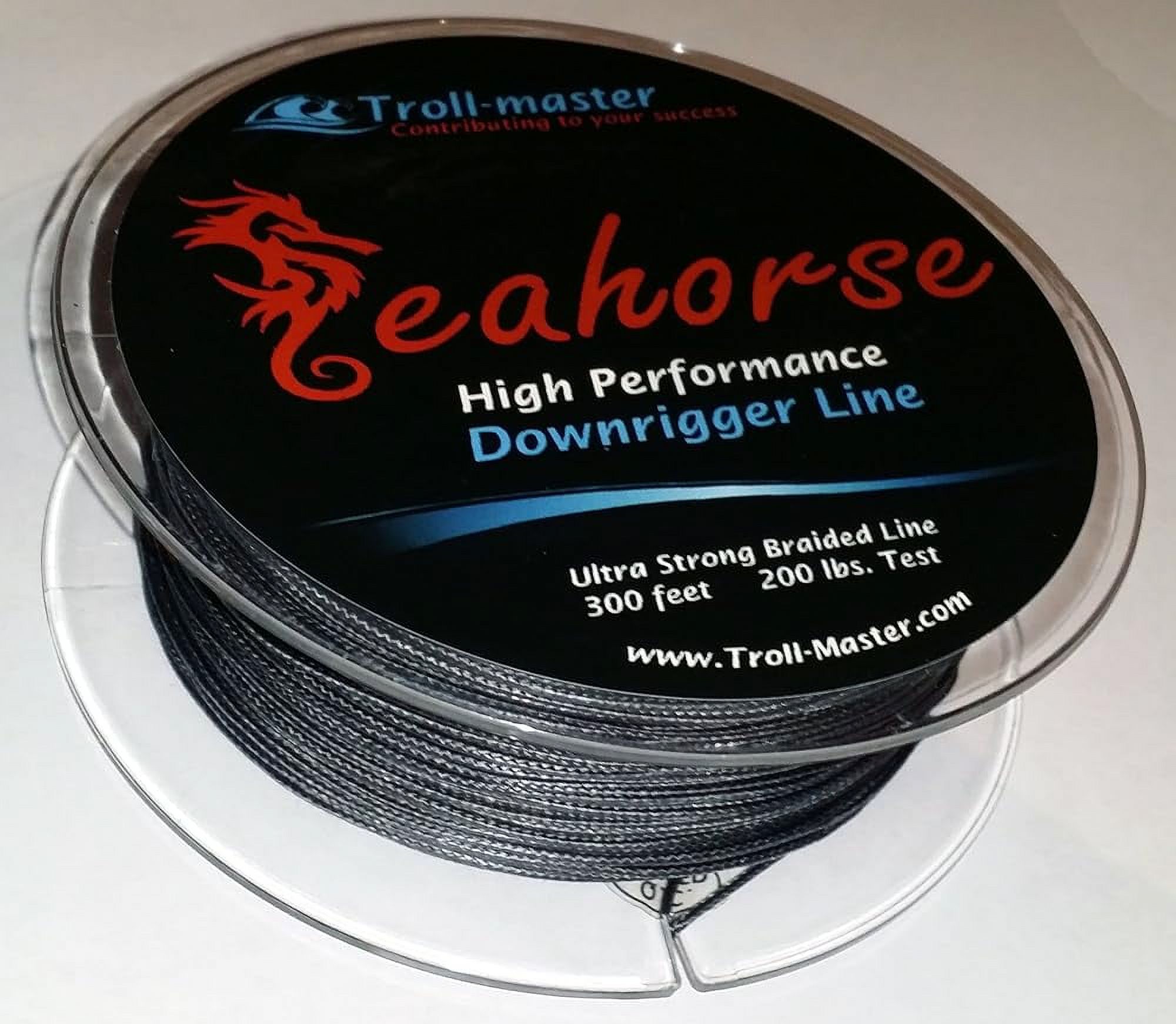 High Performance Downrigger Braided Line Black 200 Lbs Test 300 Feet Spool