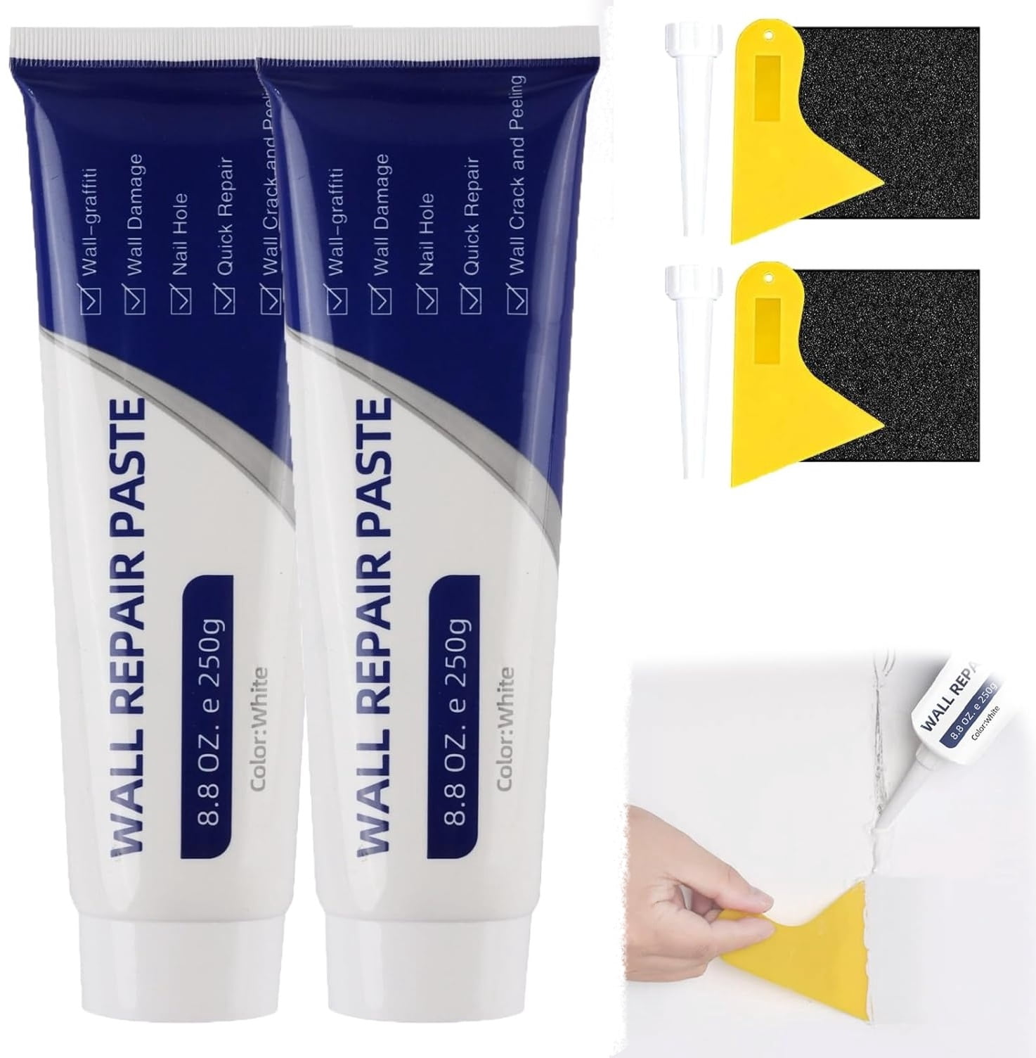 High Performance Drywall Repair Kit with Scraper – Quick Drying Wall ...