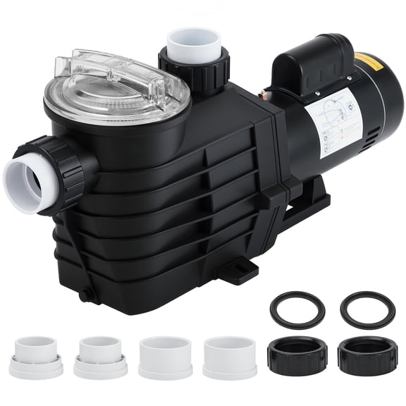 High-Performance Dual Power Pool Pump – 2.5 HP Electric Circulation Pump, Self-Priming, Single Speed, Heavy-Duty Metal, 100 GPM, Copper Motor –– J20006E ETL/DOE Certified 115/230V 60Hz