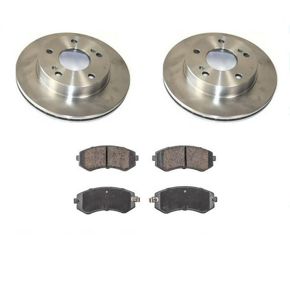 High-Performance Front Disc Brake Rotors and Brake Pads for 1994-1996 for Nissan for 240SX SE (Kit Includes 2x Rotors and 1x Front Pads)