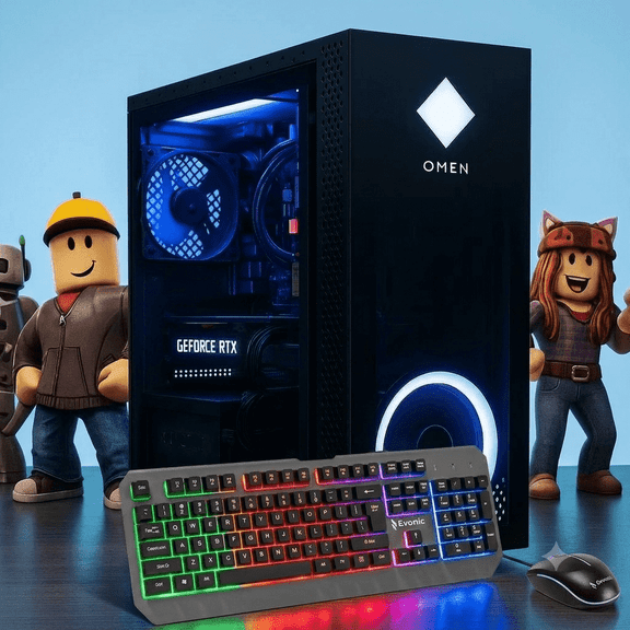 High-Performance Gaming PC Desktop –Intel Core i7-6800K, AMD Radeon RX580 8GB, 16GB RAM, 512GB SSD 1TB HDD, Wi-Fi 6, BT5.4, Win11, RGB Gaming Tower