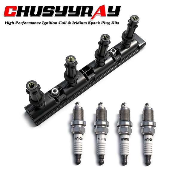 High Performance Ignition Coil & 4X Iridium Spark Plug for Chevy Buick UF669