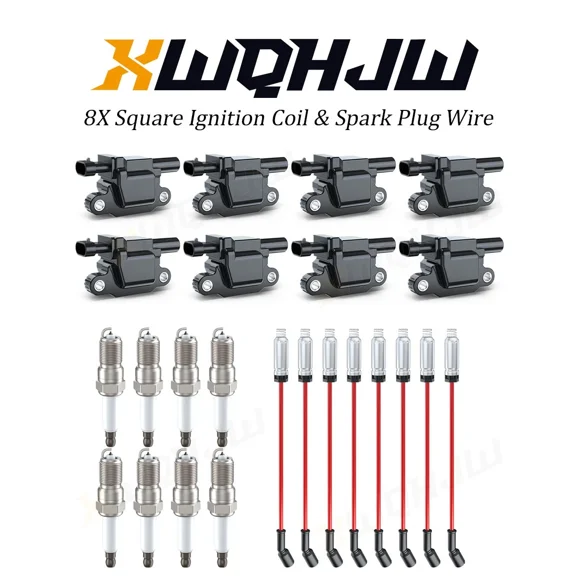 High Performance Ignition Coil & Spark Plug &Wire For 2007 2008 2009 2010 2011 2012 2013 Cadillac Escalade EXT 6.2L-V8