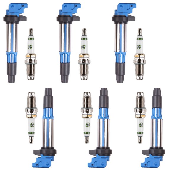 High Performance Ignition Coil and E3 Premium Spark Plug Compatible with BMW 550i X3 X5 UF522