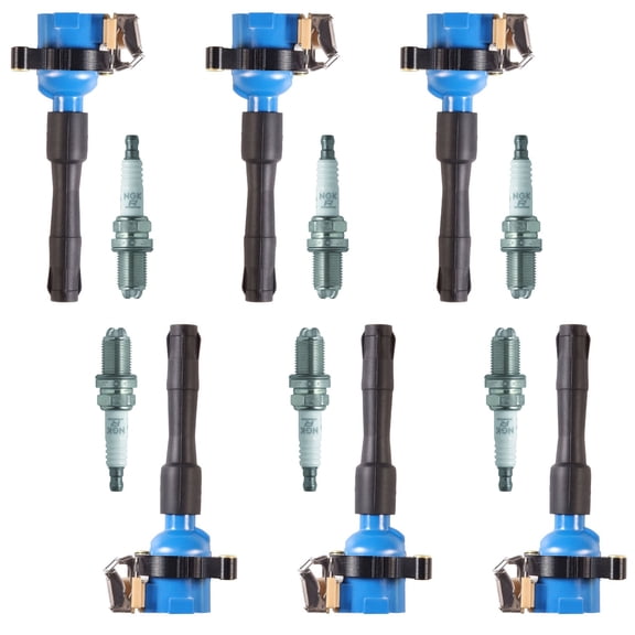High Performance Ignition Coil and NGK Platinum Spark Plug Compatible with BMW 325Ci M5 UF354