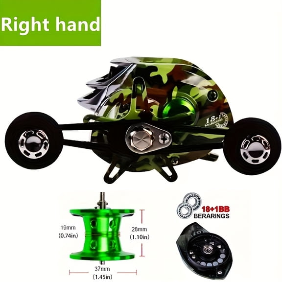 High Performance Metal Fishing Reel with Powerful Drag, Bearing Explorer Life Two-Handed Suitable for Baitcasting Reels - Suitable for Both Fresh And Saltwater Fishing
