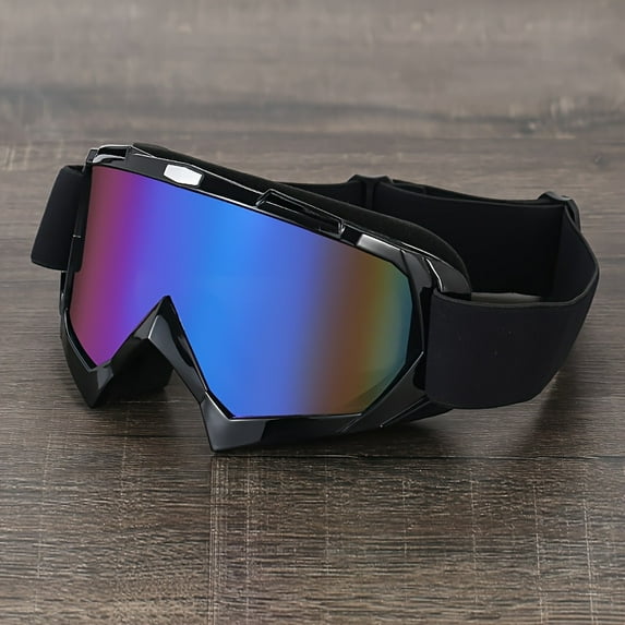 High Performance Motorcycle Goggles with TPU Frame And PC Color Lens - Wind, Dust And Scratch Protective Safety Glas