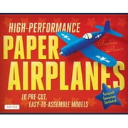 High-Performance Paper Airplanes Kit 10 Pre-cut, Easy-to-Assemble Models Kit with Pop-Out Cards, Paper Airplanes Book, Catapult Launcher Great for Kids and Parents! Kit