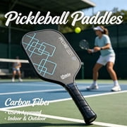 High-Performance Pickleball Paddle For All Levels   T700 Carbon Fiber, 8oz Lightweight, Extended Handle For Two-Handed Backhand, Shock-Absorbing Core