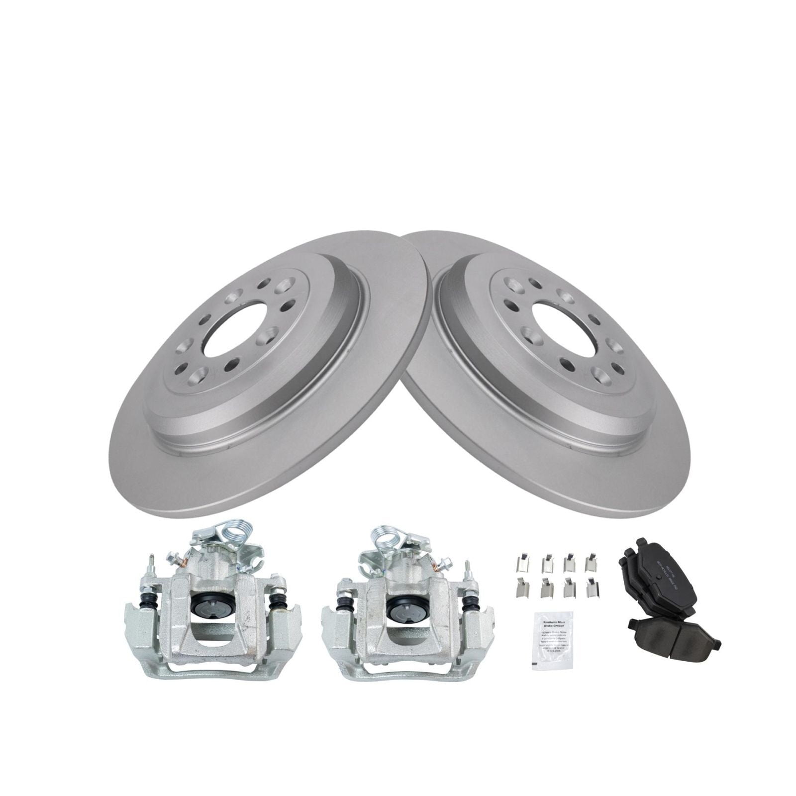 Complete Brake Kit For Chevy: Front & Rear Rotors + Premium Posi Semi-Metallic Pads (10.63")