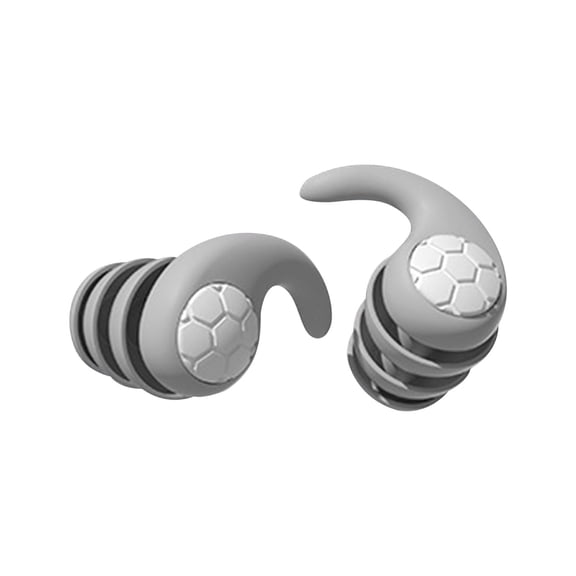 High Performance Silicone Soundproof Noise Reducing 3 Layer Earplugs for Swimming and Sleeping Large Size Reusable Soft Ear Protection in Professional Black for Swimming Pool