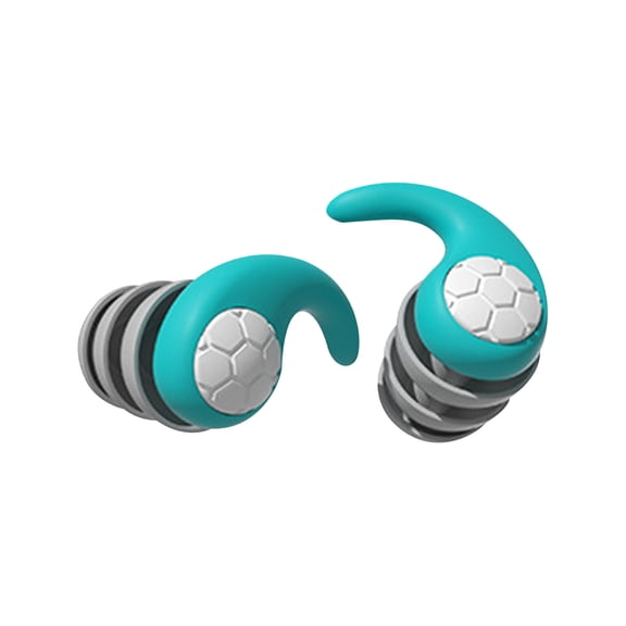 High Performance Silicone Soundproof Noise Reducing 3 Layer Earplugs for Swimming and Sleeping Large Size Reusable Soft Ear Protection in Professional Black for Swimming Pool